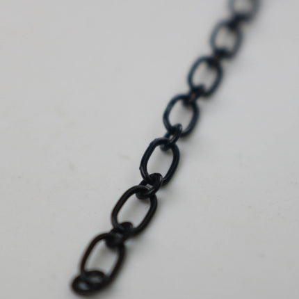 100 feet spool of Long and Short (1 and 1) Chain SOLDERED Chain Necklace Bracelet Black Chain - 6x3mm 4x3mm Soldered 3429LS11