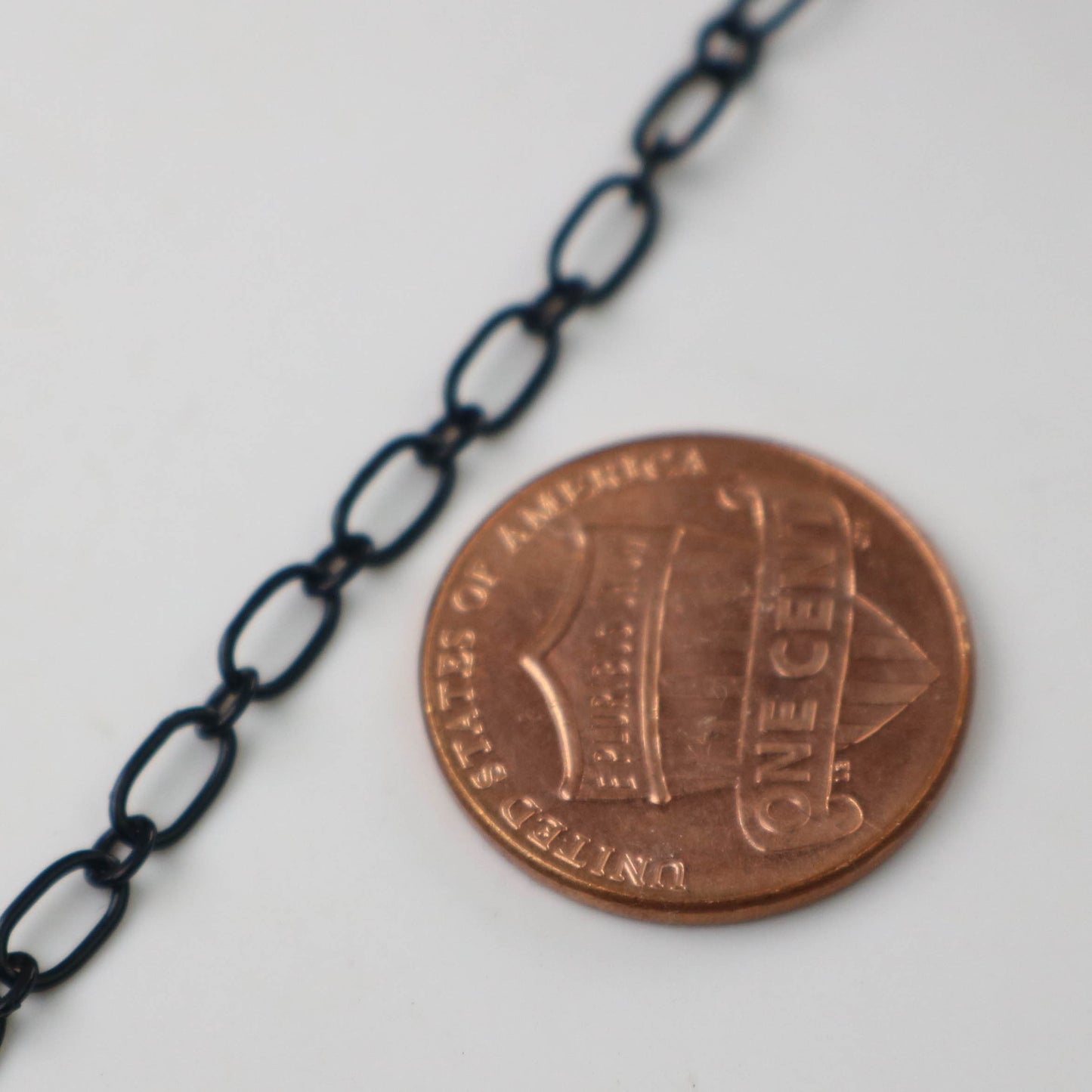 100 feet spool of Long and Short (1 and 1) Chain SOLDERED Chain Necklace Bracelet Black Chain - 6x3mm 4x3mm Soldered 3429LS11