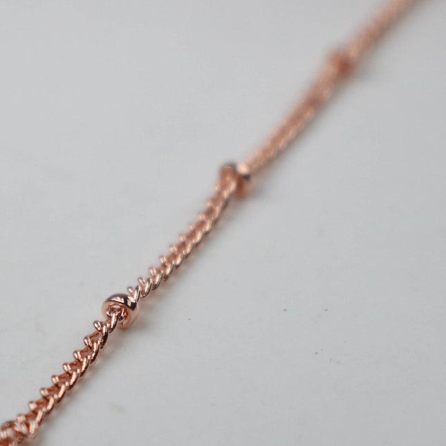 32 feet of Bright Copper BALL Solder Curb Chain - 1.6mm - Tiny Satellite Solder Curb Chain - Free   Jumpring (50pcs) - 1.6SAT