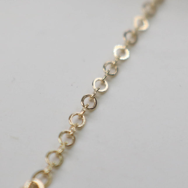 New 100 feet spool of Champagne Gold (Pinky Gold) Plated SOLDERED Tiny  Figure 8 Connector Chain - 3.0x1.9mm links - 8SMALL