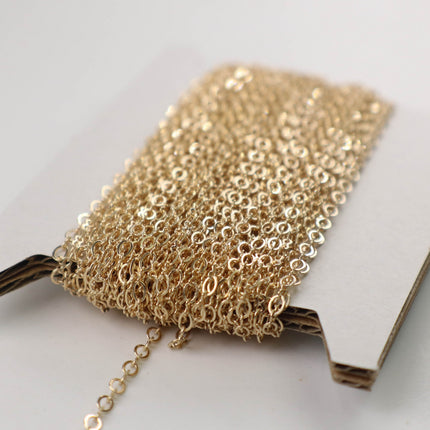 New 100 feet spool of Champagne Gold (Pinky Gold) Plated SOLDERED Tiny  Figure 8 Connector Chain - 3.0x1.9mm links - 8SMALL