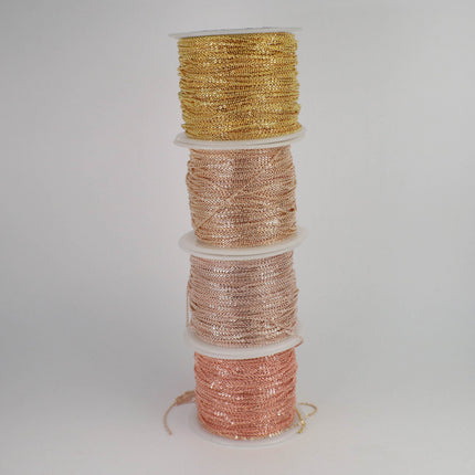 32 feet ROSE Gold Plated Micro Flat Chain - 1.5x1.2mm SOLDER Soldered - little Small Soldered Flat Cable - 1512F