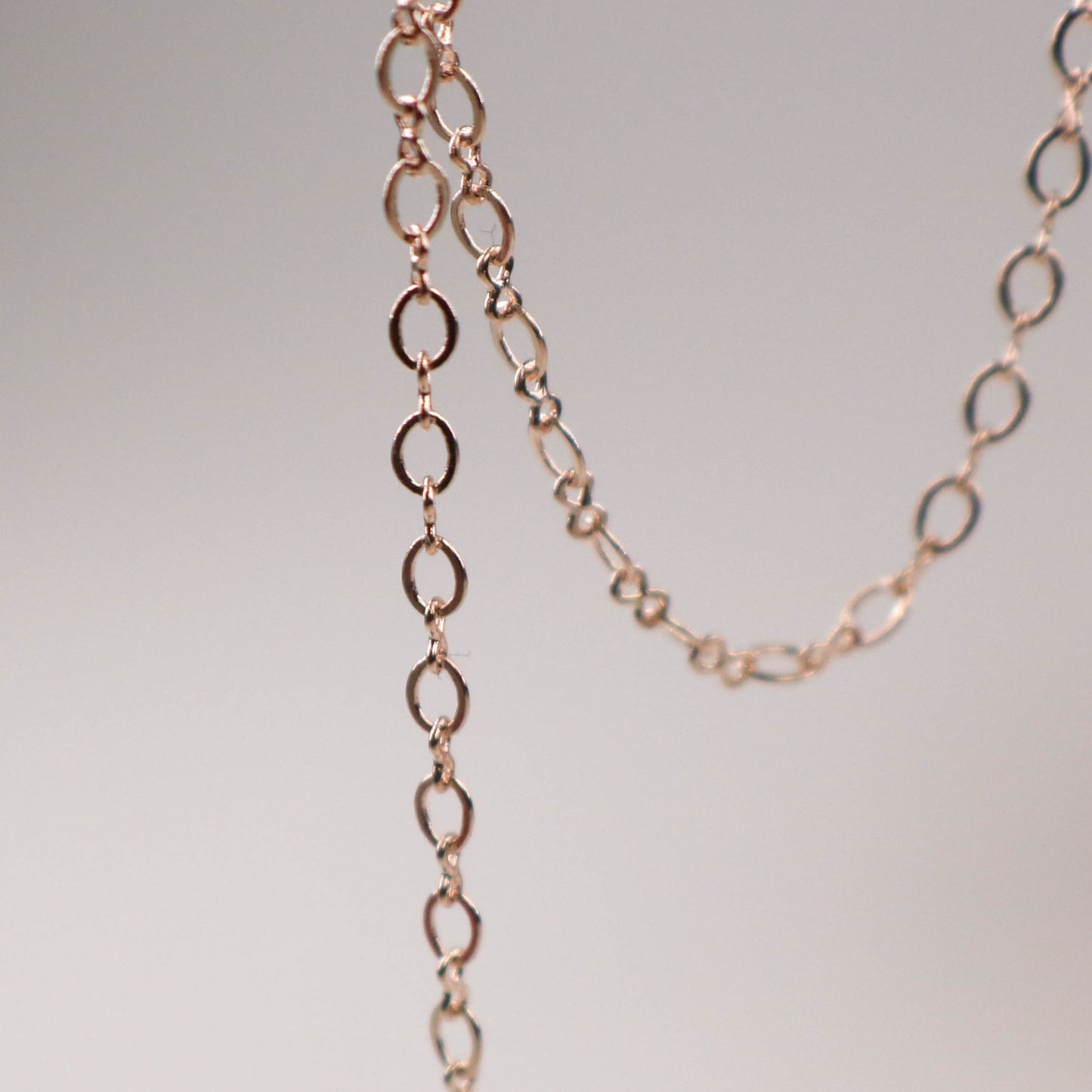 New Sample Lot 3 feet spool of ROSE Gold Plated SOLDERED Tiny  Figure 8 Connector Chain - 3.0x1.9mm links - 8SMALL