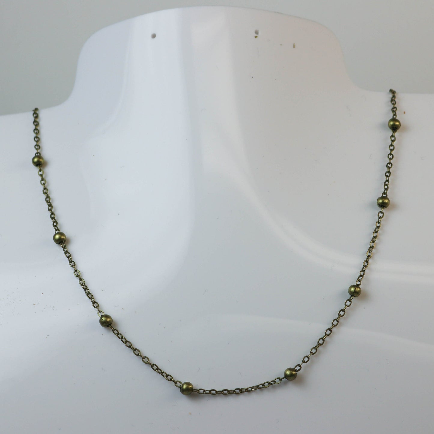 10 feet of Antique Brass Satellite LARGE Ball Bead Solder Cable Chain - 3x1.7mm Link - 4mm Ball   - from California USA 317FSATB