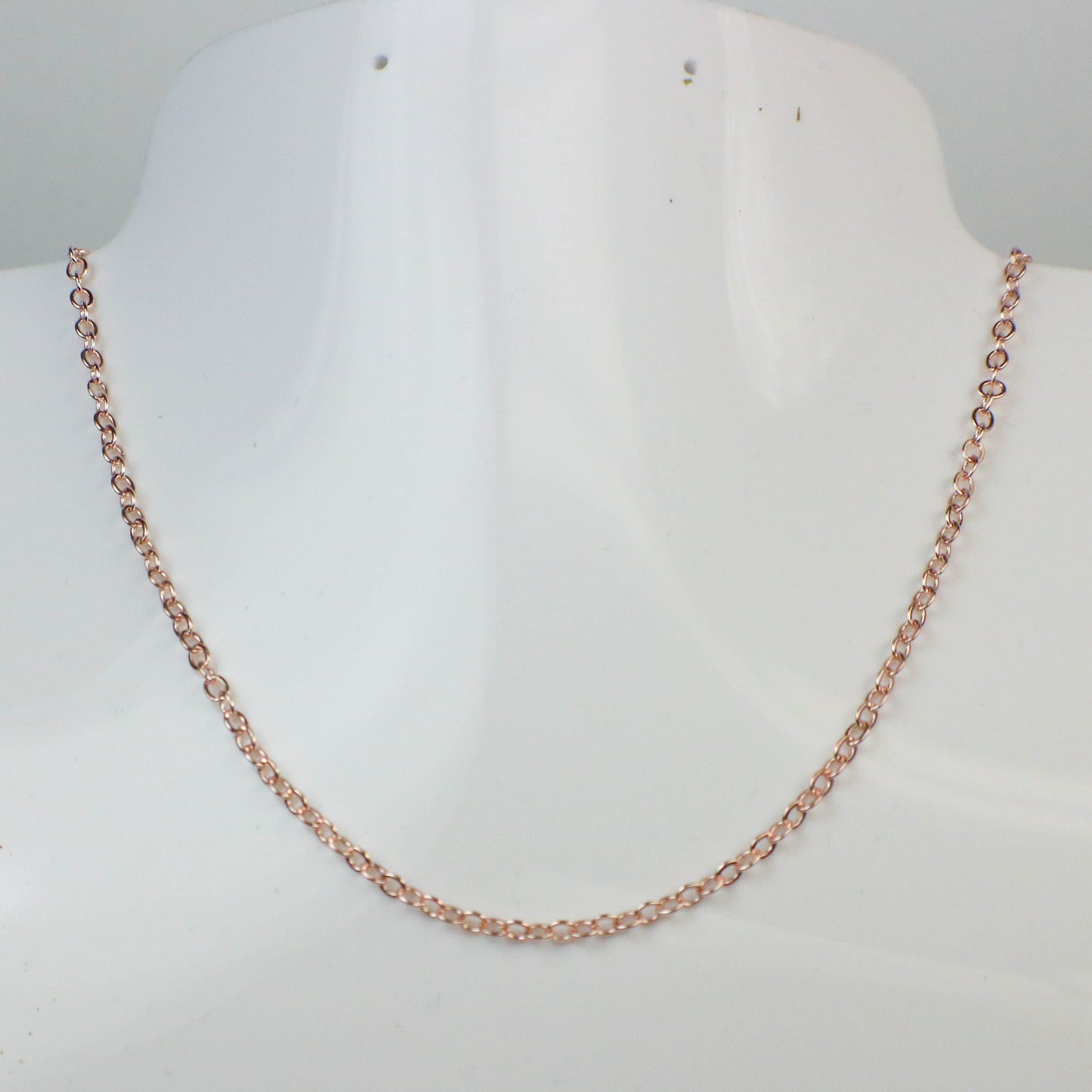 New 10 feet ROSE Gold Plated Flat Soldered Cable Chain - 3.4x2.9mm SOLDERED Link  - 3429F-RG