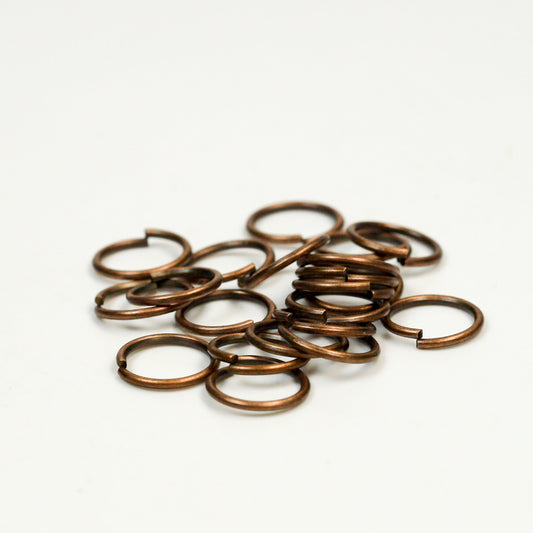 12mm Jump Rings, 50 pcs of Antique Copper Jump Ring / Jumpring - 12mm 16 gauge 1.2 mm Link Connector Open Jump Rings 12x12mm