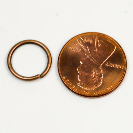 12mm Jump Rings, 50 pcs of Antique Copper Jump Ring / Jumpring - 12mm 16 gauge 1.2 mm Link Connector Open Jump Rings 12x12mm