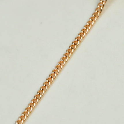 NEWnew 32 feet of ROSE Gold Plated Soldered little Tiny curb chain - 1.3mm SOLDERED - 1.3S