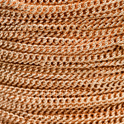 NEWnew 32 feet of Raw Brass (Copper Color)Curb Chain bulk Soldered Chain Necklace Bracelet curb chain - 2.1mm SOLDERED link - 21CURB