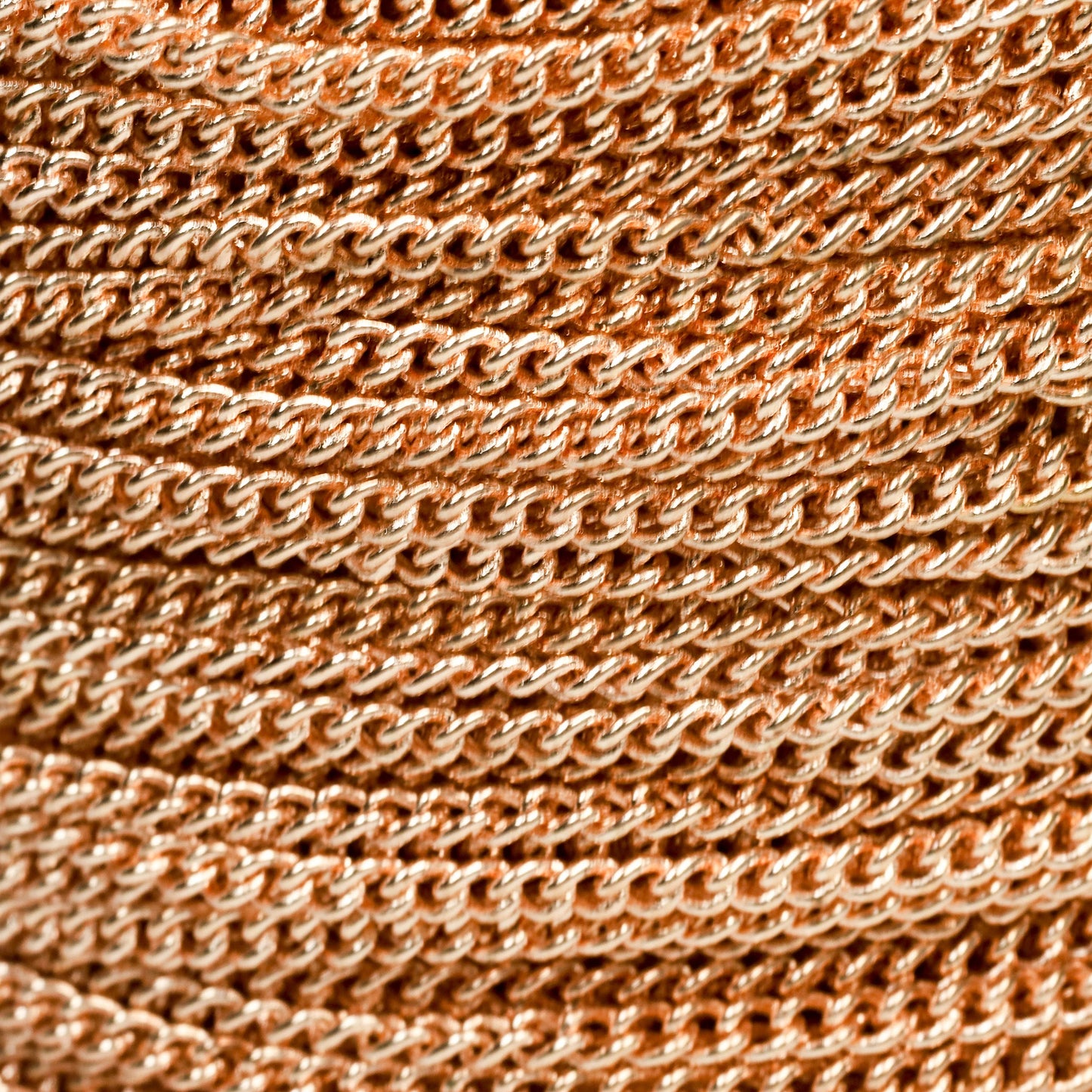 NEWnew 100 feet of Raw Brass (Copper Color) Curb Chain bulk Soldered Chain Necklace Bracelet curb chain - 2.1mm SOLDERED link - 2.1S