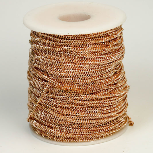 NEWnew 10 ft Raw Brass (Copper Color) SOLDERED sturdy Chunky Curb Chain - 2.7mm width Solder link - 2.7S