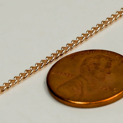 Sample 3 ft Raw Brass (Copper Color)SOLDERED sturdy Chunky Curb Chain - 2.7mm width Solder link - 2.7S