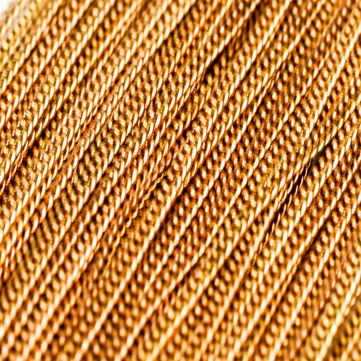10 ft Reel Raw Brass (Copper Color) FACET Diamond Cut Tiny curb chain - 1.6mm Soldered link - FREE adequate Jump ring (10 pcs) - 1.6F