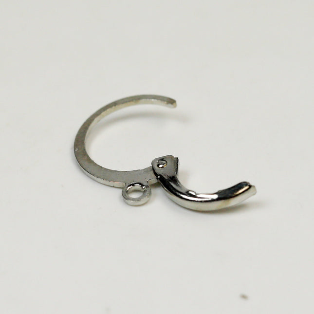 Wholesale Lot 30 Rhodium Plated ROUND Leverback Earrings earwire - 12x9mm Brass Earring Lever Back  - ELR9