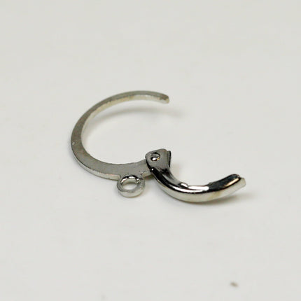 New 30 Rhodium Plated ROUND Leverback Earrings earwire - 12x9mm Brass Earring Lever Back  - ELR9