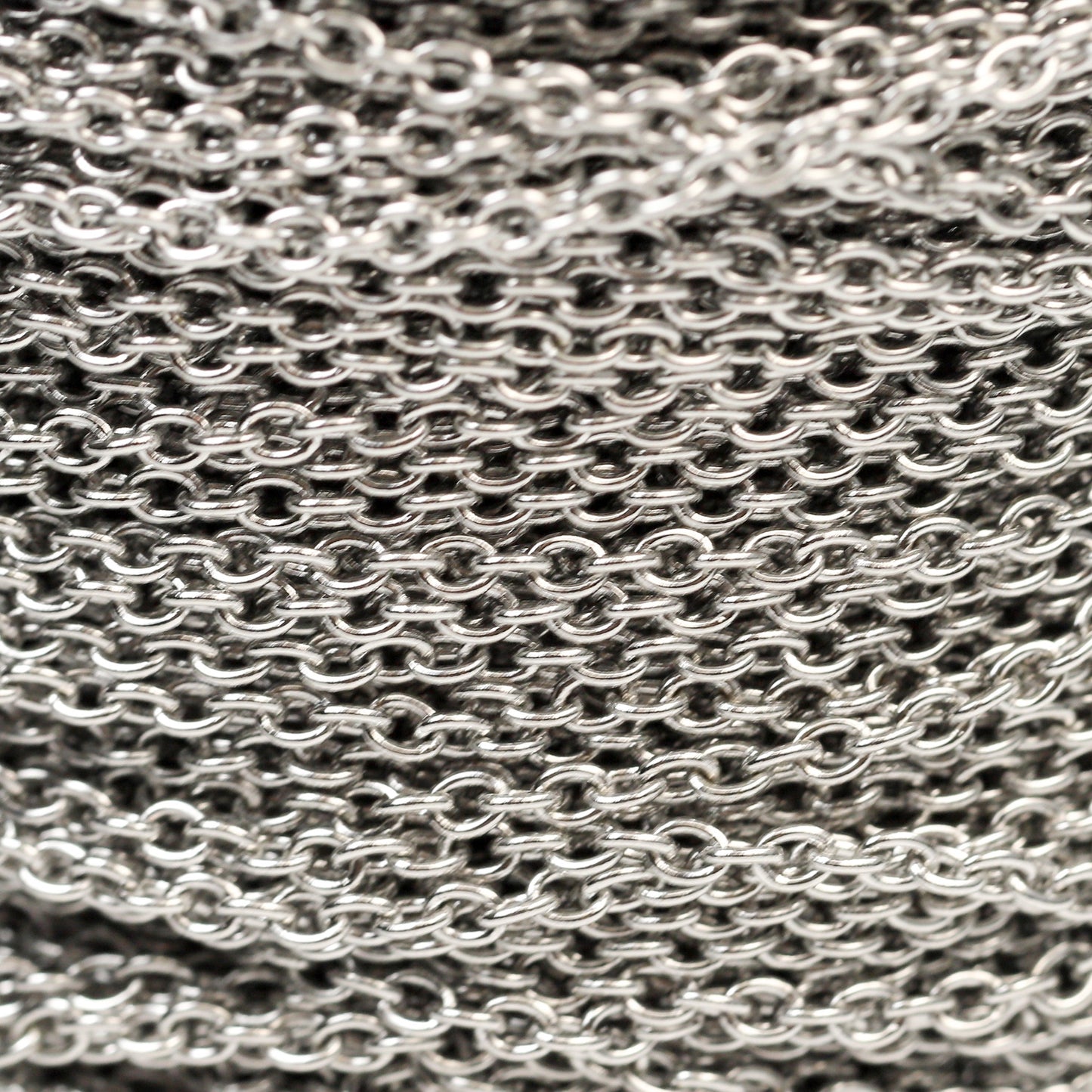 300 feet of Stainless Steel chain bulk, Surgical Stainless Steel Small Soldered Sturdy cable chain - 2.8x1.9mm SOLDERED Link