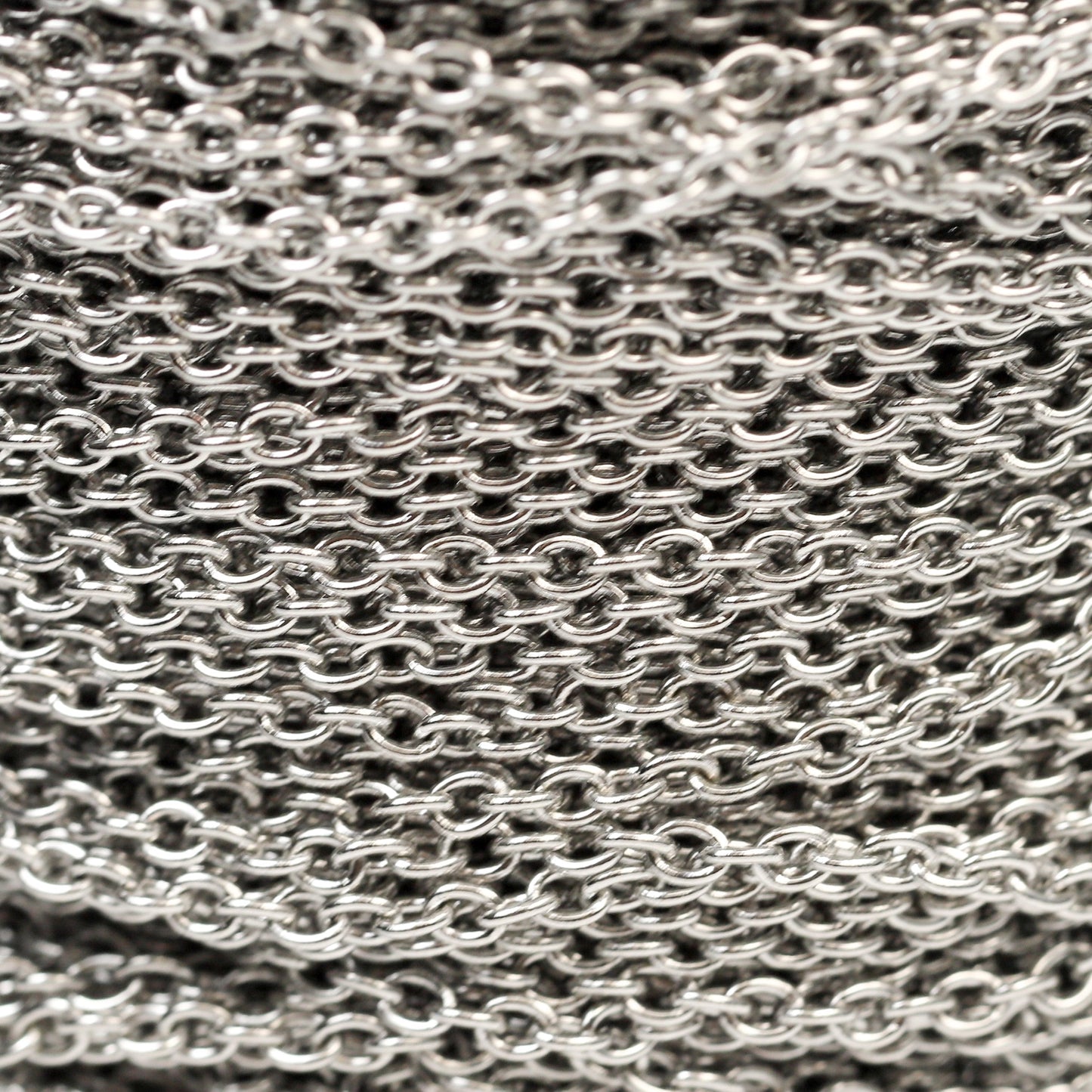 30 Ft of Stainless Steel chain bulk, Surgical Stainless Steel Small Soldered Sturdy cable chain - 2.8x1.9mm SOLDERED Link