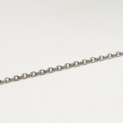 Sample 3 feet of Stainless Steel chain bulk, Surgical Stainless Steel Small Soldered Sturdy cable chain - 2.8x1.9mm SOLDERED Link