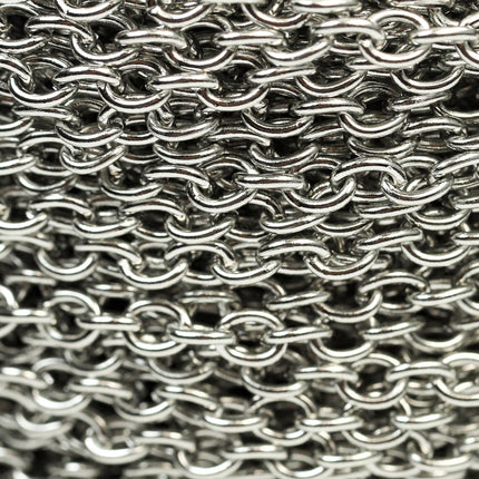 100 ft of Stainless Steel 18 Gauge Cable Chain Sturdy Chunky Heavy Cable Chain - 5x4mm 1.0mm 18G Unsoldered - Chain Necklace Wholesale DIY
