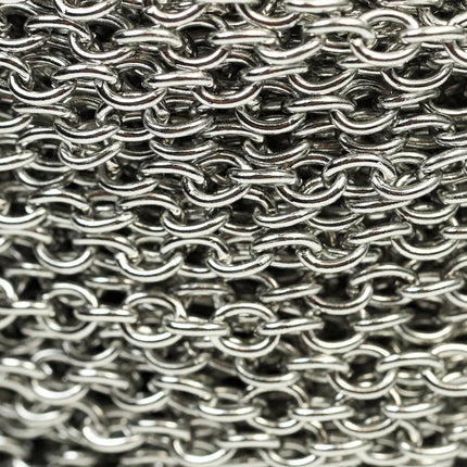 3 ft of Stainless Steel 18 Gauge Cable Chain Sturdy Chunky Heavy Cable Chain - 5x4mm 1.0mm 18G Unsoldered - Chain Necklace Wholesale DIY