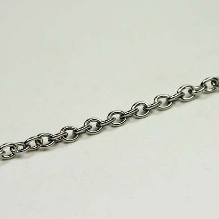 100 ft of Stainless Steel 18 Gauge Cable Chain Sturdy Chunky Heavy Cable Chain - 5x4mm 1.0mm 18G Unsoldered - Chain Necklace Wholesale DIY