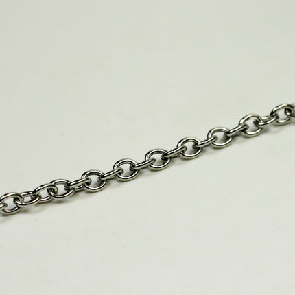 30 ft of Stainless Steel 18 Gauge Cable Chain Sturdy Chunky Heavy Cable Chain - 5x4mm 1.0mm 18G Unsoldered - Chain Necklace Wholesale DIY