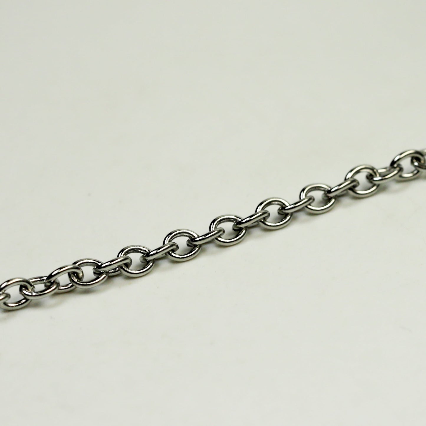 3 ft of Stainless Steel 18 Gauge Cable Chain Sturdy Chunky Heavy Cable Chain - 5x4mm 1.0mm 18G Unsoldered - Chain Necklace Wholesale DIY