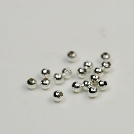 500 pcs Sterling Silver Plated Round Spacer Beads - 2.4mm