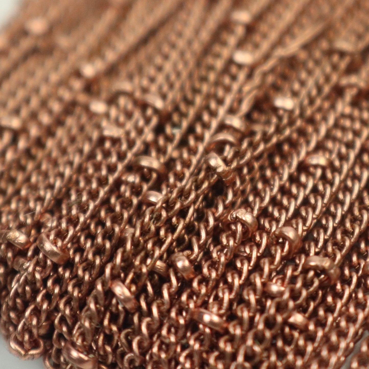 Sample 3 ft LIGHT Antique Copper BALL Solder Curb Chain - 1.6mm - tiny Satellite Solder Curb Chain - Free   Jumpring (5pcs) - 1.6SAT