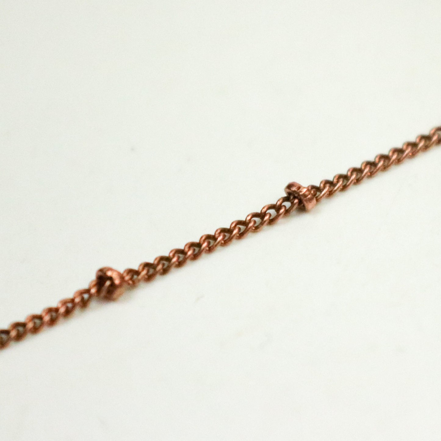 Sample 3 ft LIGHT Antique Copper BALL Solder Curb Chain - 1.6mm - tiny Satellite Solder Curb Chain - Free   Jumpring (5pcs) - 1.6SAT