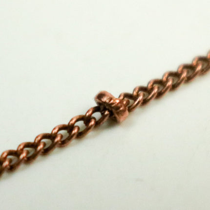 Sample 3 ft LIGHT Antique Copper BALL Solder Curb Chain - 1.6mm - tiny Satellite Solder Curb Chain - Free   Jumpring (5pcs) - 1.6SAT