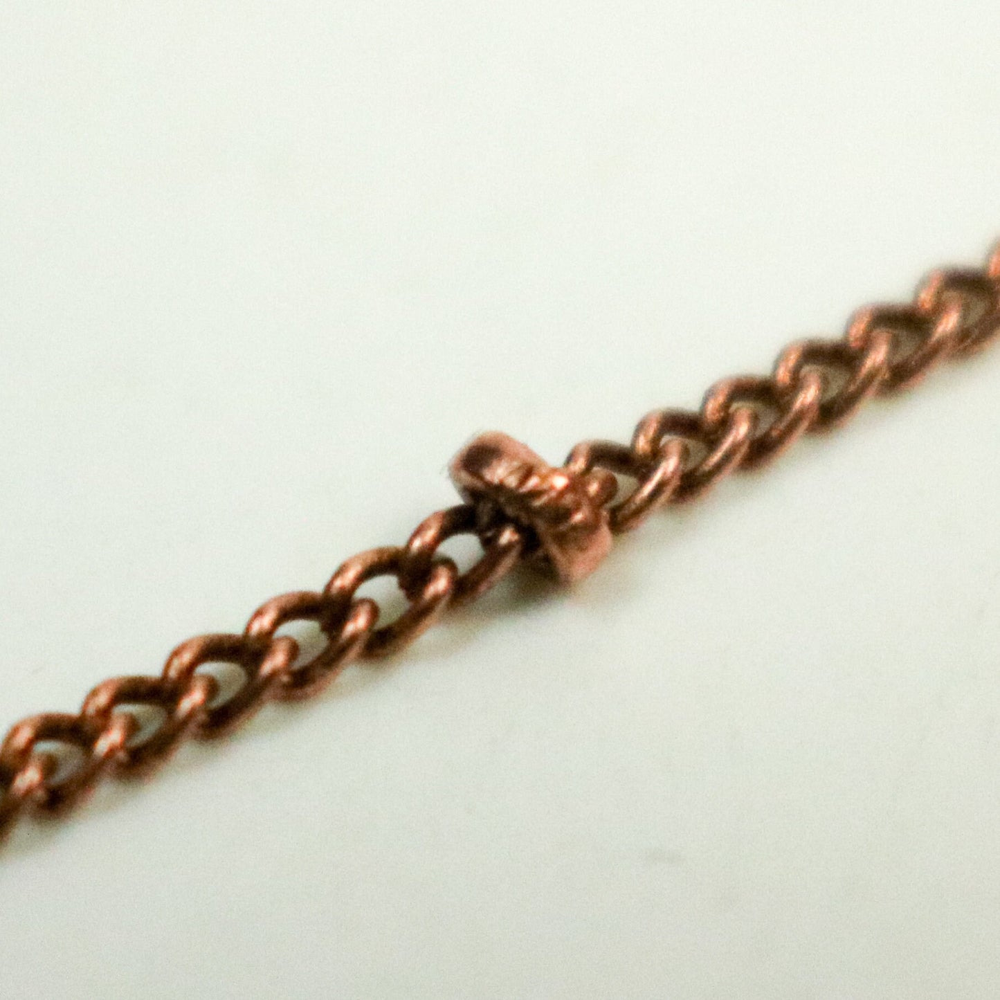 Sample 3 ft LIGHT Antique Copper BALL Solder Curb Chain - 1.6mm - tiny Satellite Solder Curb Chain - Free   Jumpring (5pcs) - 1.6SAT