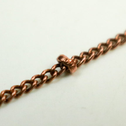 100 ft LIGHT Antique Copper BALL Solder Curb Chain - 1.6mm - Tiny Satellite Solder Curb Chain - Free   Jumpring (100pcs) - 1.6SAT