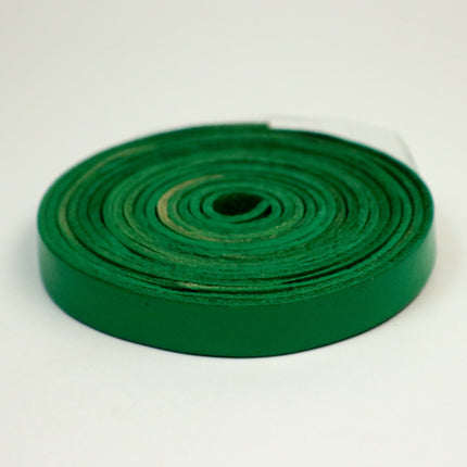 3/8 inch 10mm x 12/36 inch Pine Green Genuine Leather Strap - Premium Quality Real Leather - 1/3 Feet Long - 3/8 Inch / 10mm Flat Strip