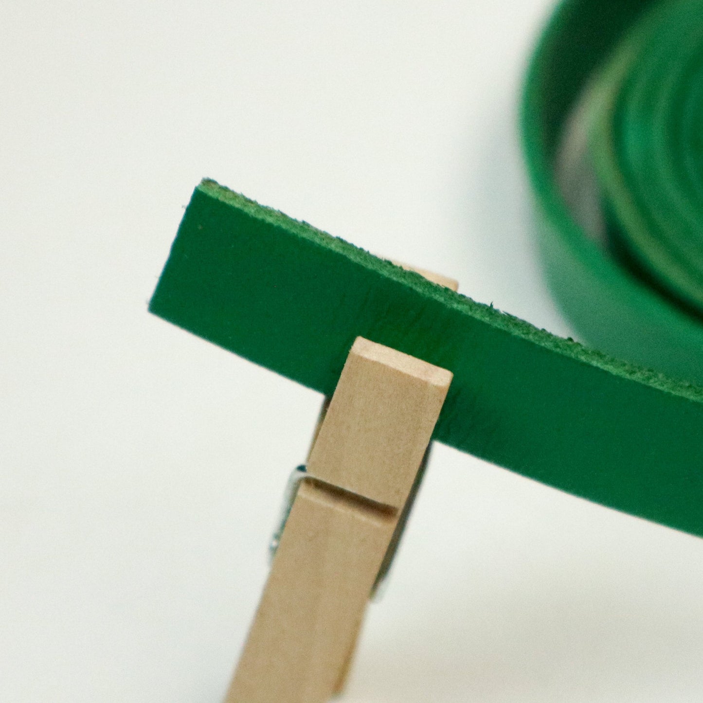 3/8 inch 10mm x 84" Pine Green Genuine Leather Strap - Premium Quality Real Leather - 7 Feet Long - 3/8 Inch / 10mm Flat Strip