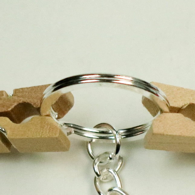5 pcs of Sterling Silver Plated HIGH Quality Pre made Key Chain Key Fob  - 25mm Ring 2.5 inch Long