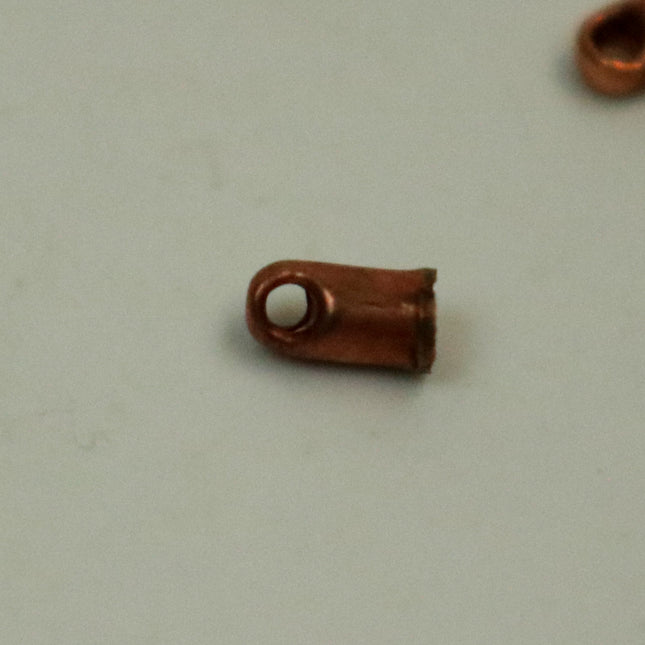 100 pcs of Antique Copper Plated Cord End Tips Cap for 2mm