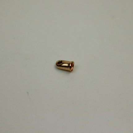 10 pcs of Pinky / Champagne Gold Plated Cord End Tips Cap for 2mm