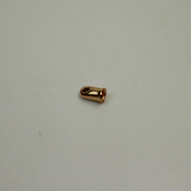 10 pcs of Pinky / Champagne Gold Plated Cord End Tips Cap for 2mm