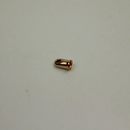 100 pcs of Pinky / Champagne Gold Plated Cord End Tips Cap for 2mm