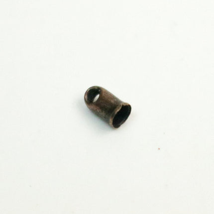 100 pcs of Antique Brass Plated Cord End Tips Cap for 2mm