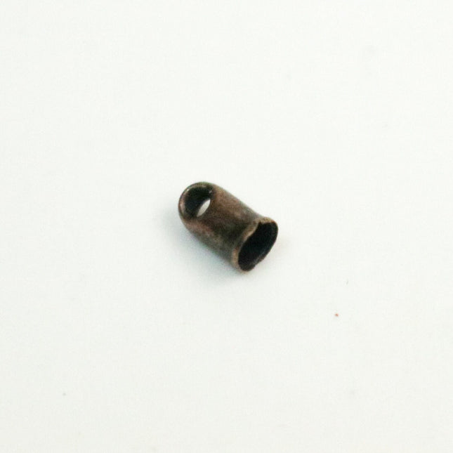 10 pcs of Antique Brass Plated Cord End Tips Cap for 2mm