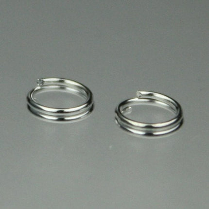 200 pcs of Rhodium Plated Split rings - 5mm
