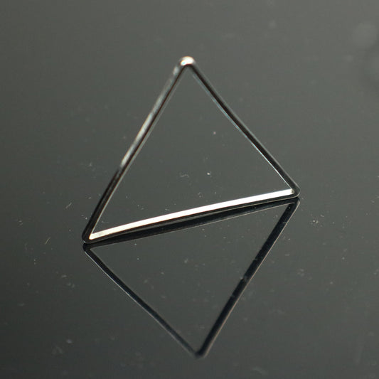 100 pcs Sterling Silver Plated Triangle Links - 29mm x 1.0mm thickness -  Linking Connector Closed Jump Rings - ship from California USA