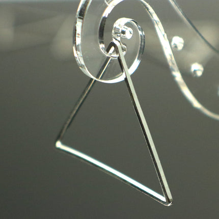 100 pcs Sterling Silver Plated Triangle Links - 29mm x 1.0mm thickness -  Linking Connector Closed Jump Rings