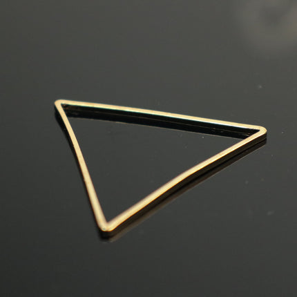 29mm Triangle - Gold/Silver/Champagne/Rhodium - 5/15/25/50/100 Pcs - Triangle Link Brass Connector Closed Loop Jump Rings - 29mm x 1.0mm