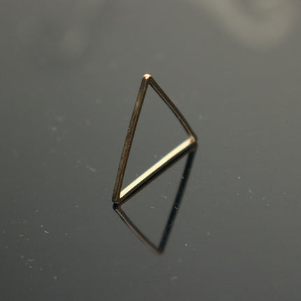 25 pcs Pinky Gold (Champagne Gold) Plated Triangle - 20mm x 1.0mm thickness -  Linking Connector Closed Jump
