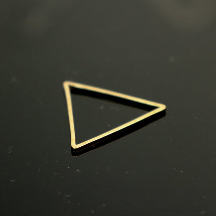 25 pcs Pinky Gold (Champagne Gold) Plated Triangle - 20mm x 1.0mm thickness -  Linking Connector Closed Jump