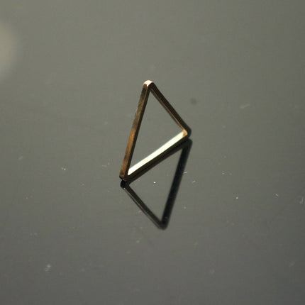 35 pcs Pinky Gold (Champagne Gold) Plated Triangle - 15mm x 1.0mm thickness -  Linking Connector Closed Jump