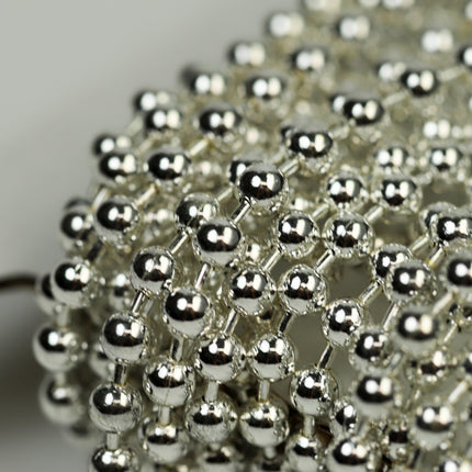 Sample 3 ft spool of Sterling Silver Plated BIG ball chain - 3.2mm